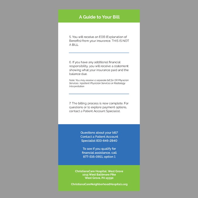 ChristianaCare Billing Process Card #2