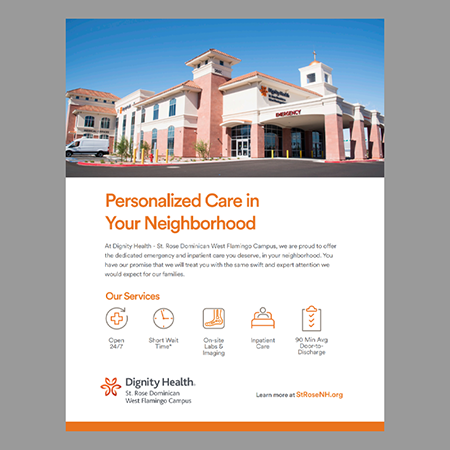 Dignity Health West Flamingo EMS Facts Info Flyer