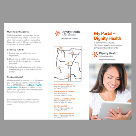 Dignity Health My Portal, Tri-Fold Brochure (qty 500)