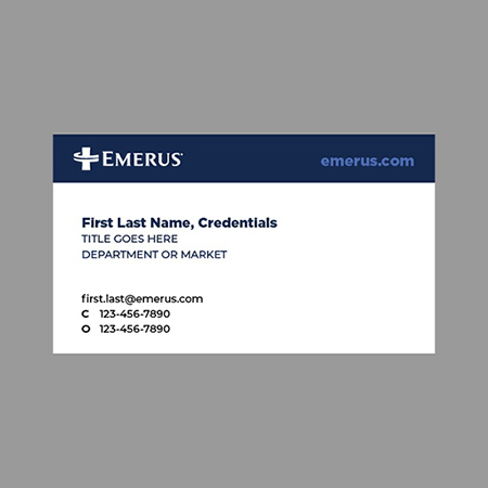 Emerus Corporate  Business Card