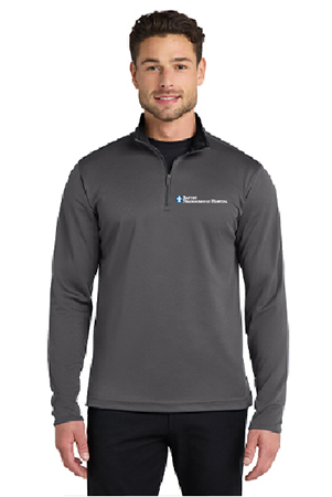 Port Authority Silk Touch 1/4-Zip, Grey - BNH