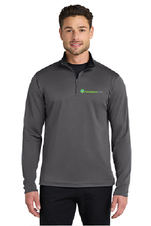 Port Authority Silk Touch 1/4-Zip, Grey - CCH