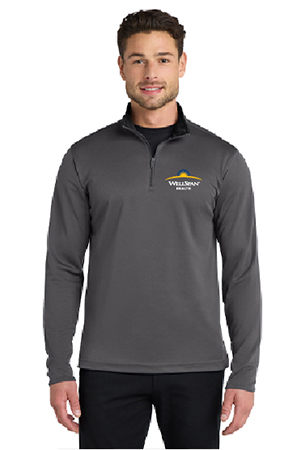 Port Authority Silk Touch 1/4-Zip, Grey - WellSpan
