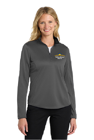 Port Authority Women's Silk Touch 1/4-Zip, Grey - WellSpan