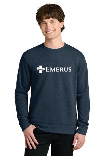 Next Level Heather Navy Crewneck Sweatshirt - Emerus