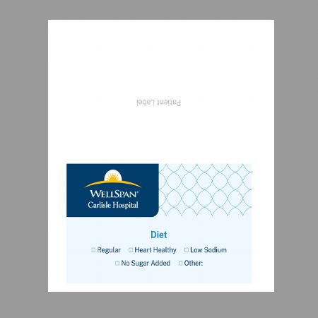WellSpan Dietary Tent Card