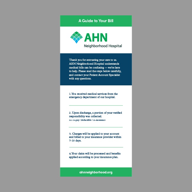 AHN Billing Process Card