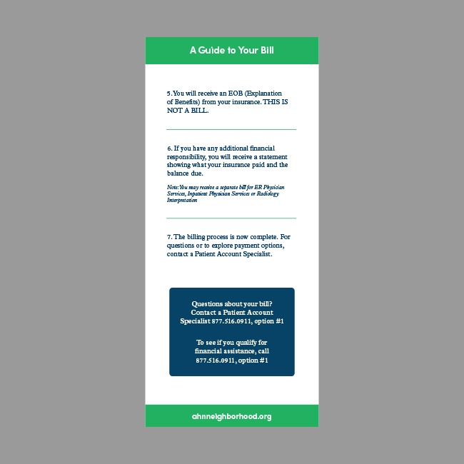 AHN Billing Process Card #2