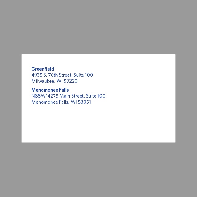Ascension Wisconsin Hospital Business Cards #2