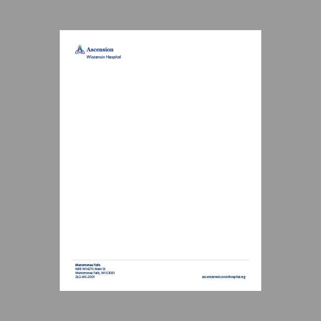 Ascension Wisconsin Hospital Inpatient Letter #2