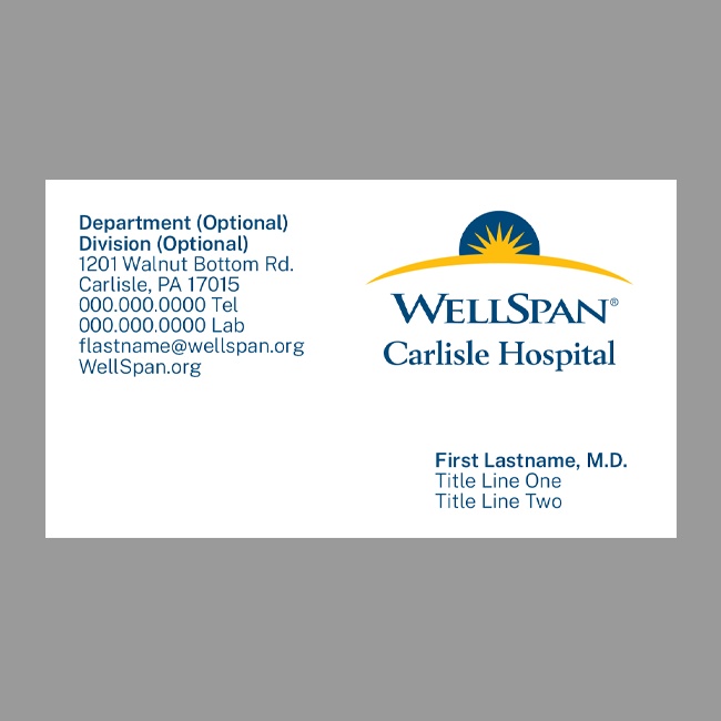 WellSpan Business Card #3