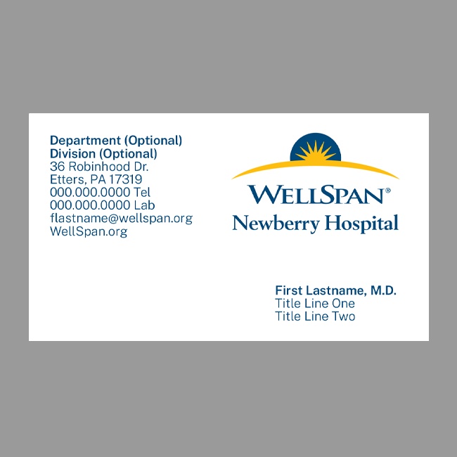 WellSpan Business Card #4