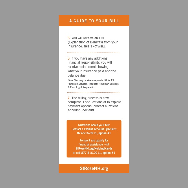 Dignity Health Billing Process Card #2