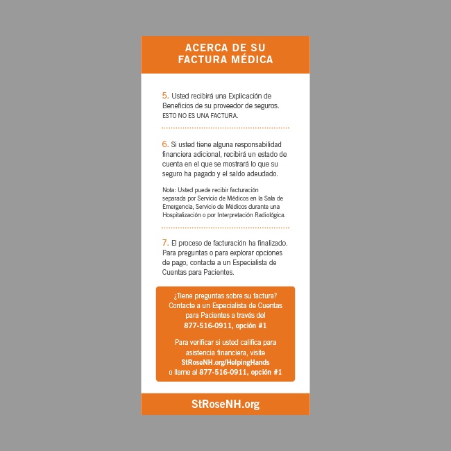 Dignity Health Billing Process Card #4