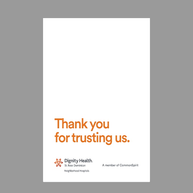 Dignity Health Thank You Cards