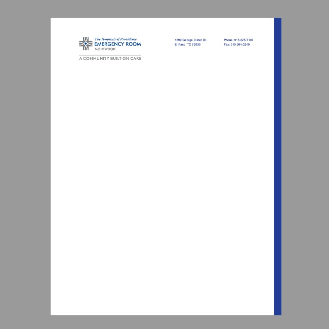 The Hospitals of Providence Letterhead #2