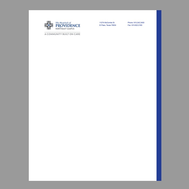 The Hospitals of Providence Letterhead #3