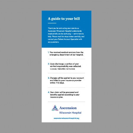 Ascension Wisconsin Hospital Billing Process Card