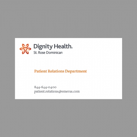 Dignity Health Grievance Card