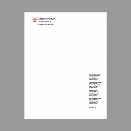 Dignity Health Letterhead