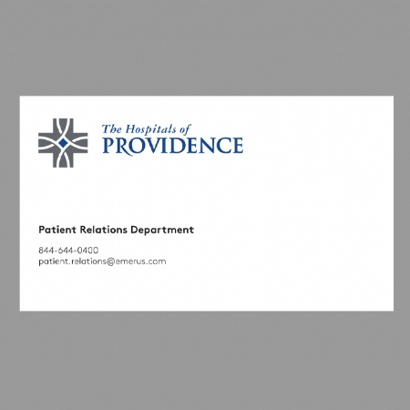 The Hospitals of Providence Grievance Card